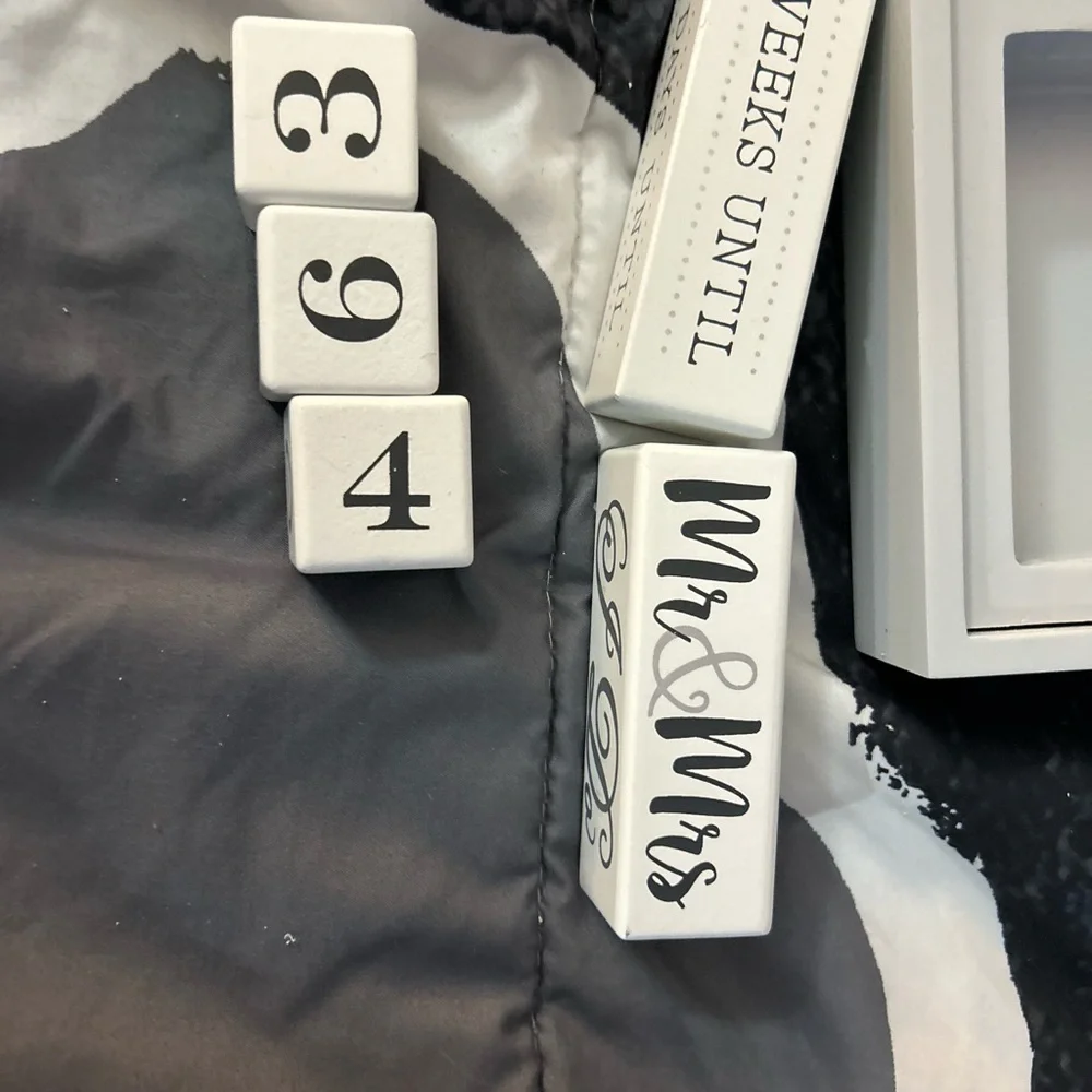 Wedding White Domino Set picture frame